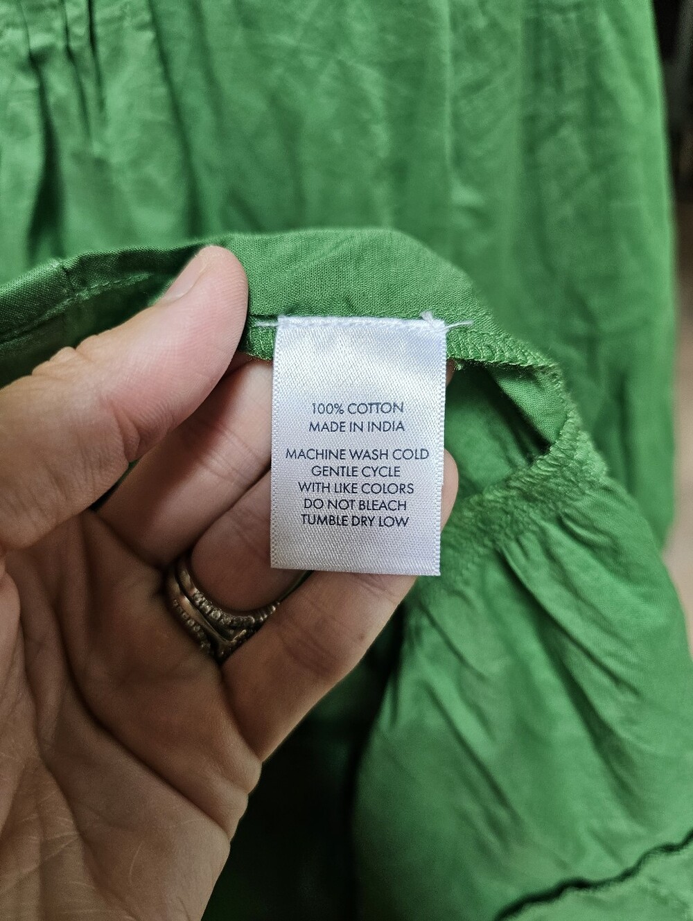 $124 LAKE Eloise Green Tiered Button-Front Dress in Palm Green - Picture 9 of 11